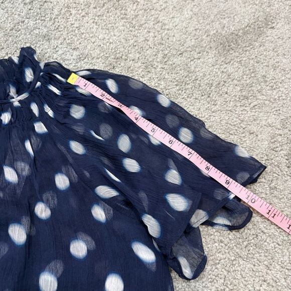 NWT J. Crew Dark Evening Ombre Crinkle Chiffon Smocked Top Size XS - Picture 11 of 12